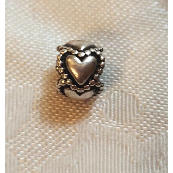 PANDORA 925 Sterling Silver Chain of Hearts Charm Beaded Spacer #790448 - Picture 3 of 6